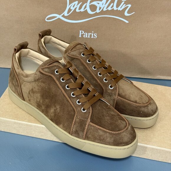 Christian Louboutin 3180608 Men's Suede Rantulow Orlato Flat Veau Velours sz 44 - Picture 13 of 14